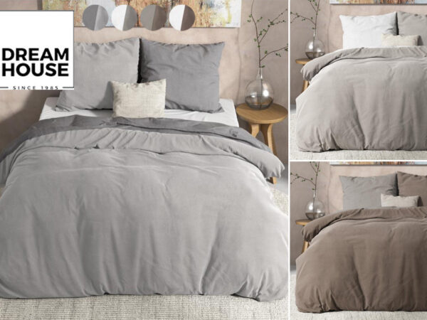 Dreamhouse flanellen dekbedovertrek nu 50% korting