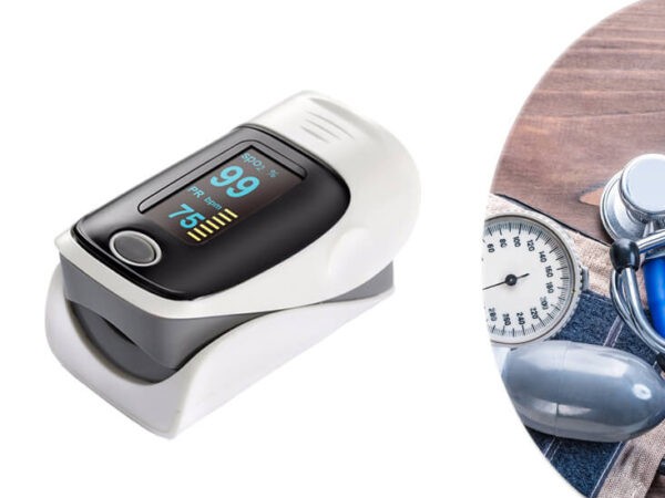 Fingertip Pulse Oximeter - Zuurstof- en hartslagmeter - Grijs