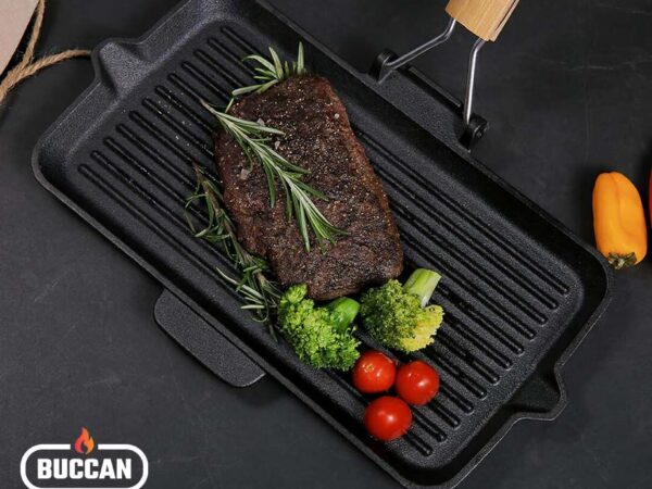 Buccan Gietijzeren Grillpan - Geschikt Voor Alle Kookbronnen! ...