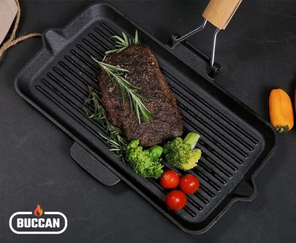 Buccan Gietijzeren Grillpan - Geschikt Voor Alle Kookbronnen! ...