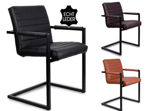 Industriële Conference Stoel - Bekleed Met 100% Echt Buffelleder! ...