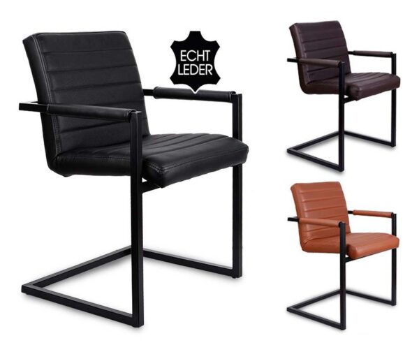 Industriële Conference Stoel - Bekleed Met 100% Echt Buffelleder! ...