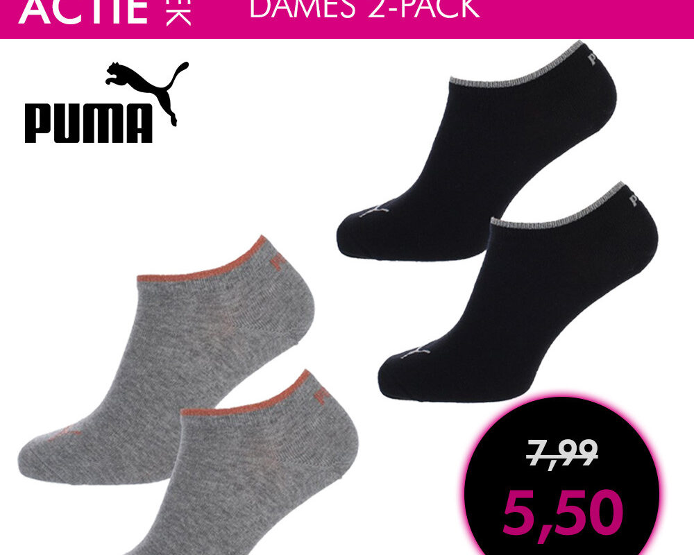 Dagaanbieding Puma Dames Sneakersokken 2-pack