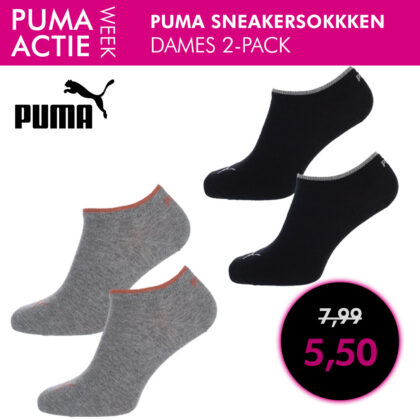 Dagaanbieding Puma Dames Sneakersokken 2-pack