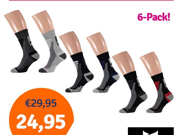 Xtreme Sockswear Wandelsokken 6-pack Black/Grey/Blue