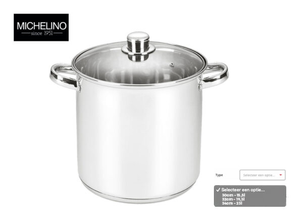 Michelino RVS soeppan 14 Liter