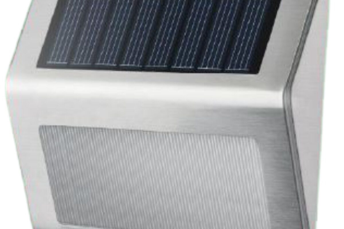 LED Wandlamp Solar - RVS - IP44