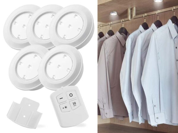 5-Pack Draadloze Spots - Met Afstandsbediening & Touchfunctie! ...