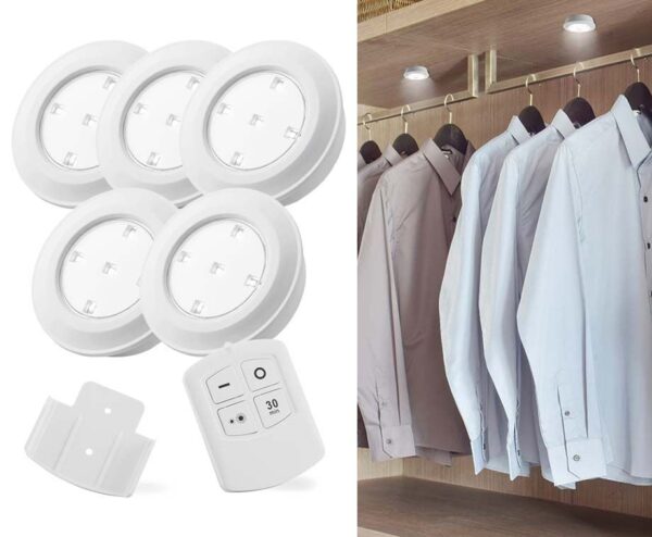 5-Pack Draadloze Spots - Met Afstandsbediening & Touchfunctie! ...