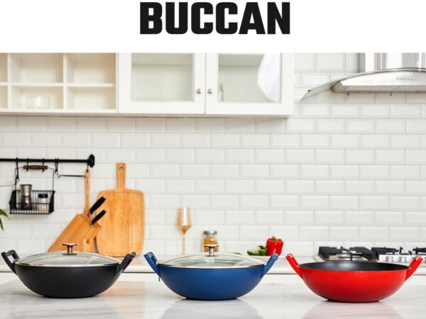 Buccan gietijzeren wokpan - 36cm