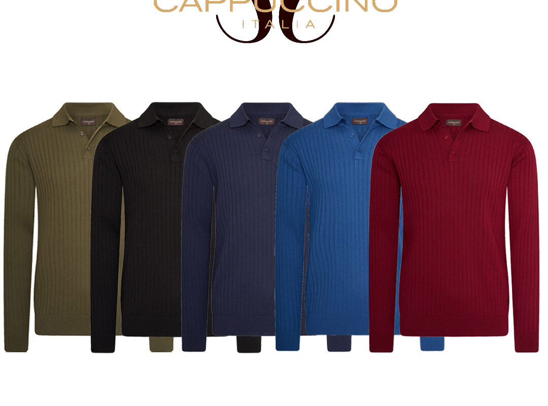Cappuccino longsleeve polo Knit