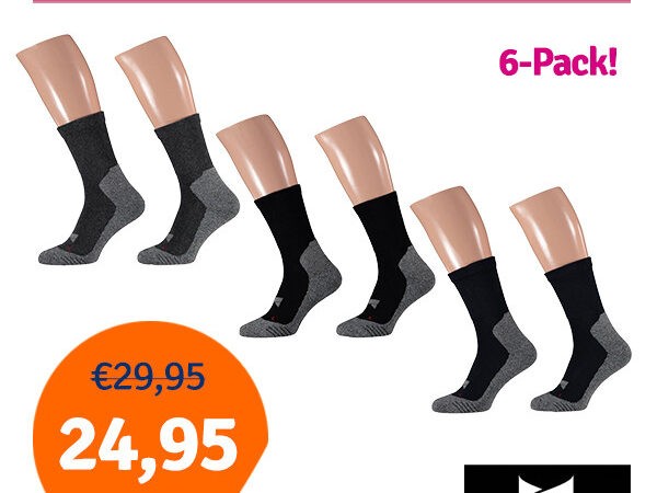 Xtreme Sockswear Hiking Sokken 6-pack Black/Antraciet/Marine