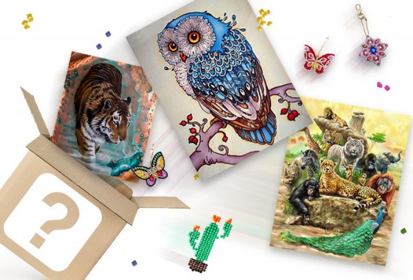 Mystery box vol Diamond painting met korting