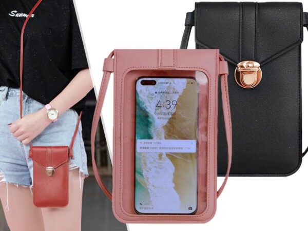Compact tasje voor je telefoon met korting!