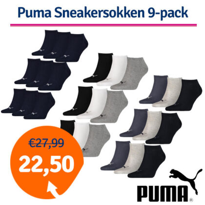 Dagaanbieding Puma Sneakersokken Plain 9-pack