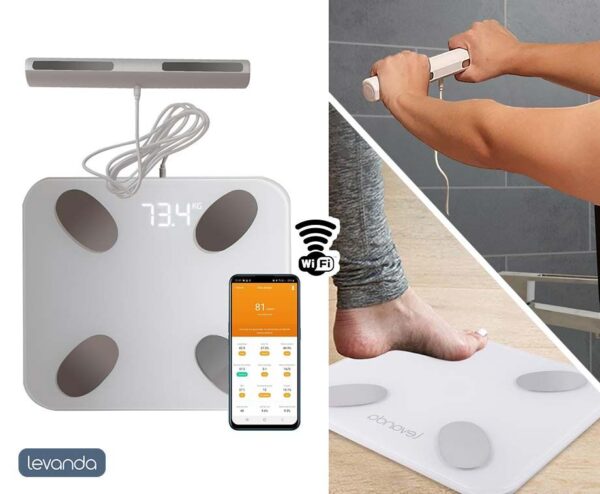 Levanda Slimme Weegschaal Met Handsensor - Nauwkeurige Lichaamsanalyse! ...