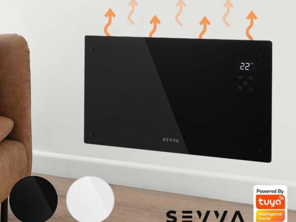 SEVVA Panel Heater Zwart - Geschikt Voor Muur Of Vloer! ...