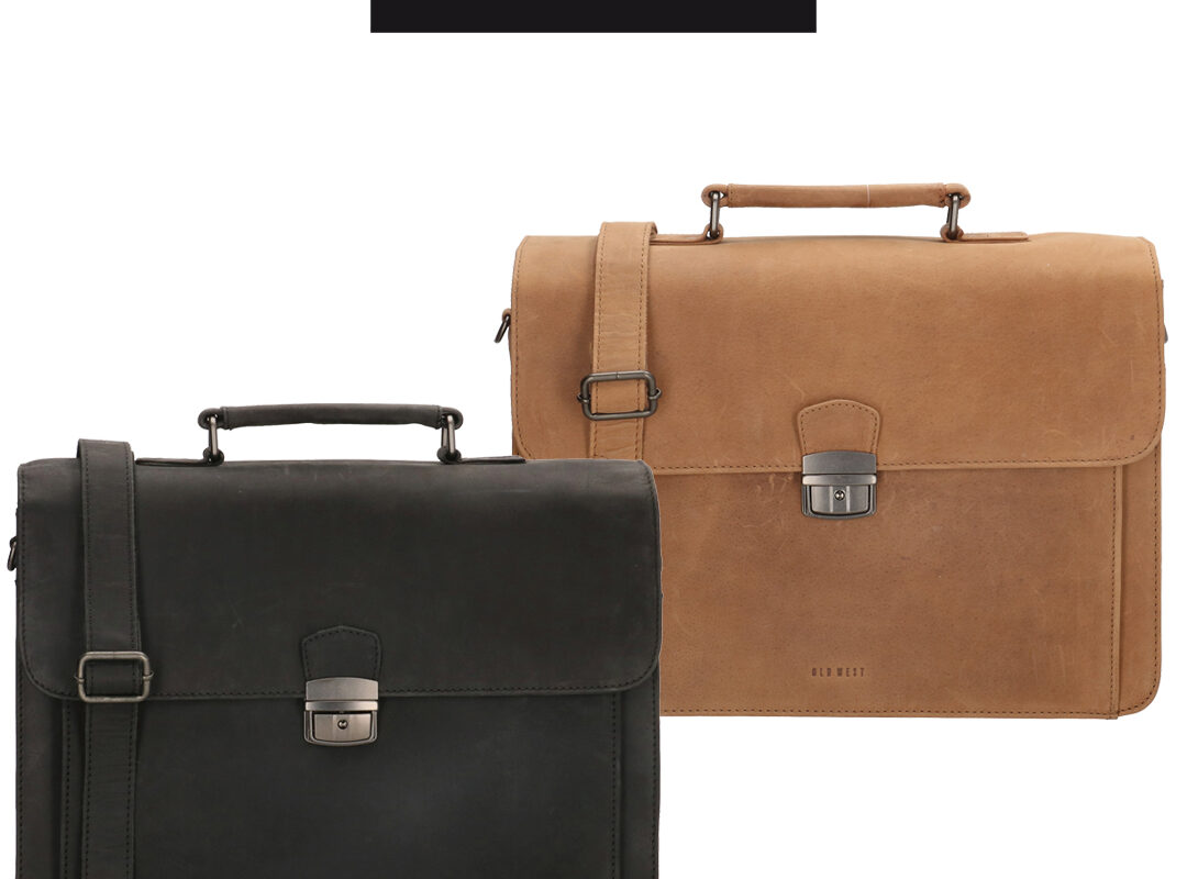 Old West laptoptas van leer - 15