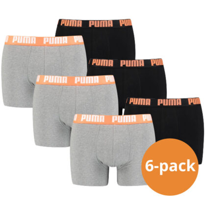 Puma Boxershorts Basic 6-pack Grey / Orange Combo