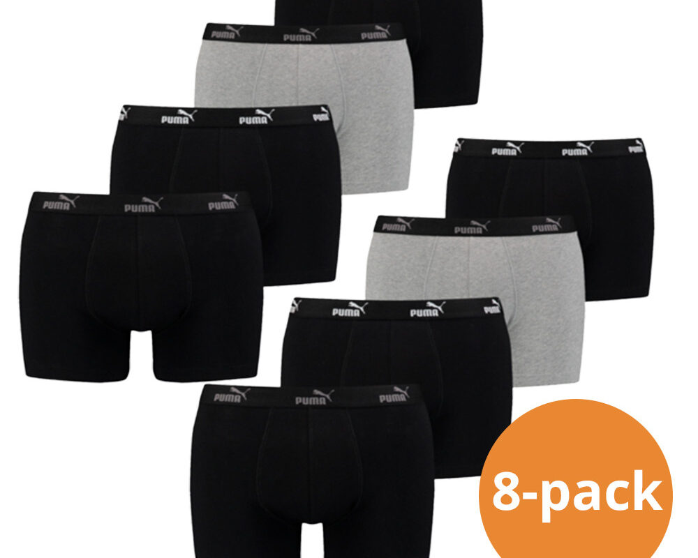 Puma Boxershorts Promo Solid 8-pack Black Combo