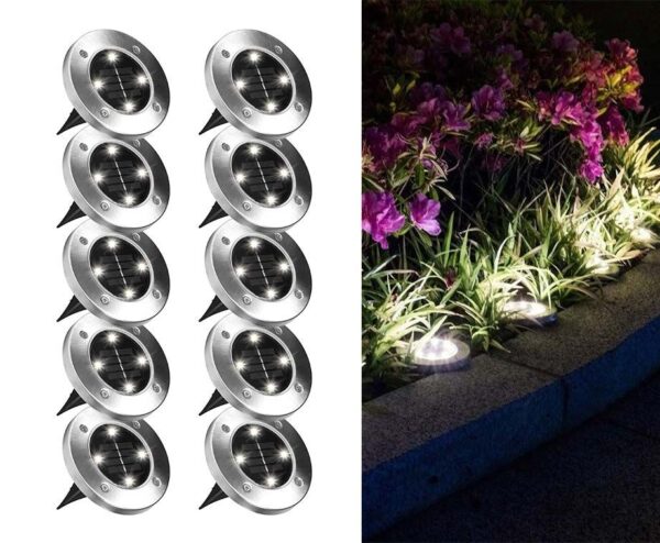 10-Pack RVS Solar Grondspots - Geen Bedrading En Geen Gedoe! ...