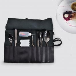 Chef Plating Tool Set - Set van 8 - Incl. PU Lederen Draagtas - Michelin Gerecht Voorbereiden - Kookgerei - Garneergerei