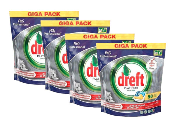 Dreft Platinum All in One Lemon Vaatwastabletten - 360 stuks