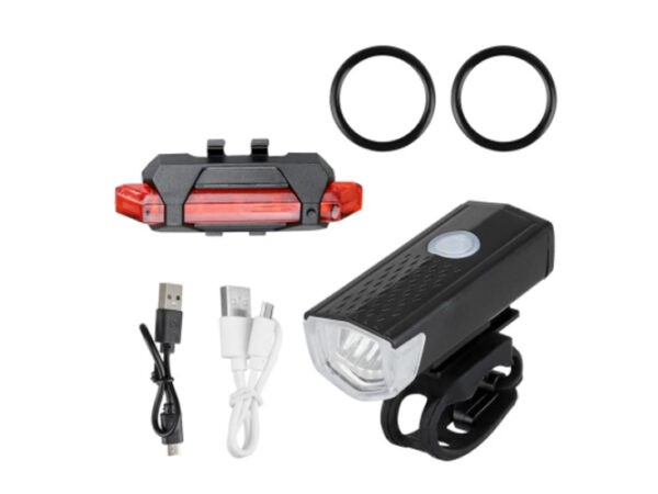 Oplaadbare Fietslampjes - Voor- en Achterlicht - USB-oplaadbaar