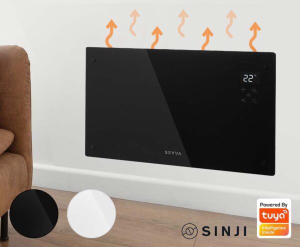 Sinji Panel Heater Zwart - Geschikt Voor Muur Of Vloer! ...