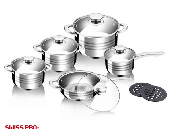 12-Delige Swiss Pro Pannenset - Complete Set Met Topkwaliteit Pannen! ...