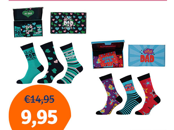 Dagaanbieding Apollo Vaderdag Cadeau Sokken Giftbox - Keuze uit 2 designs