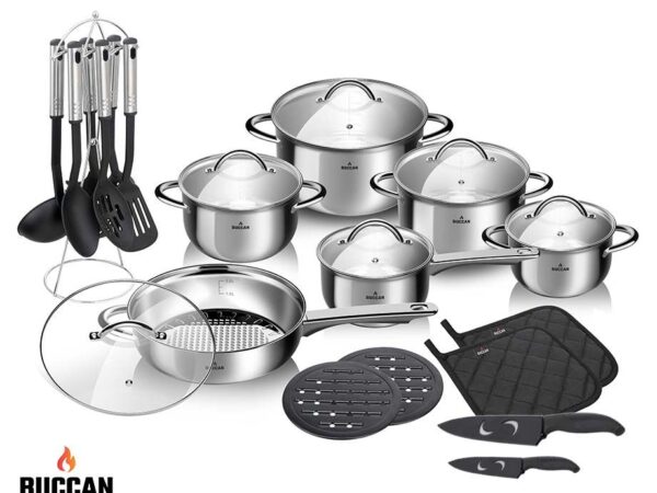 27-Delige Buccan RVS Pannenset - Voordelig Alle Basics In Huis! ...