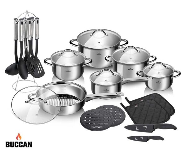27-Delige Buccan RVS Pannenset - Voordelig Alle Basics In Huis! ...