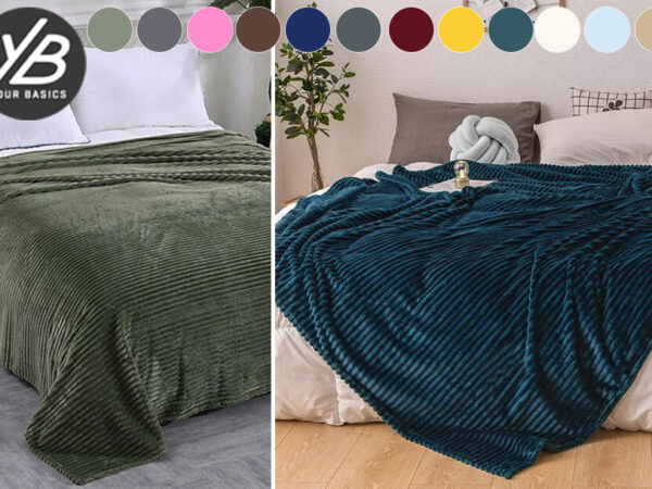 Corduroy deken van Your Basics in de sale!