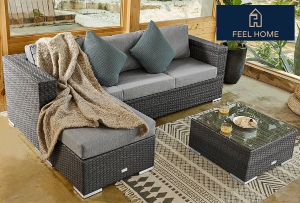 Wicker loungeset of ligbed met korting!