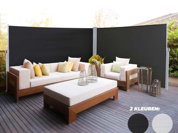 Dubbel Uittrekbaar Windscherm 6 Meter - Nooit Meer Last Van Wind! ...