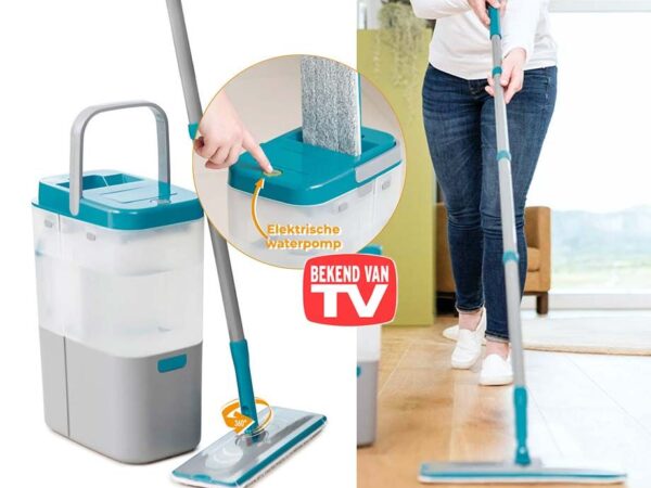 Livington Everclean Mop Met Verswaterpomp - Inclusief Accessoiresset! ...