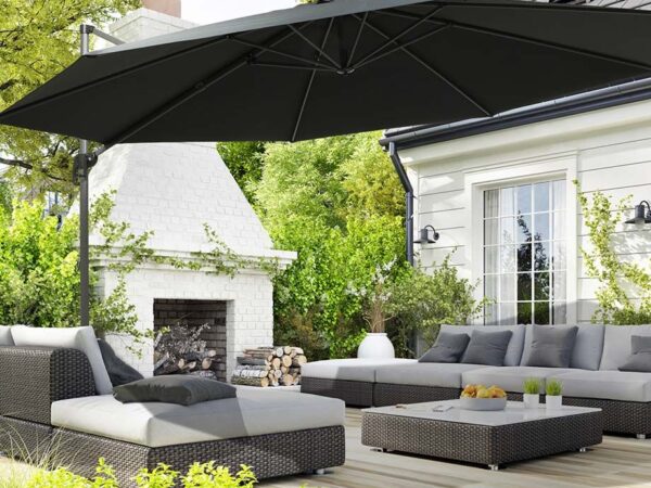 Extra Luxe Hangende Parasol 4 METER - Inclusief Hoes! ...
