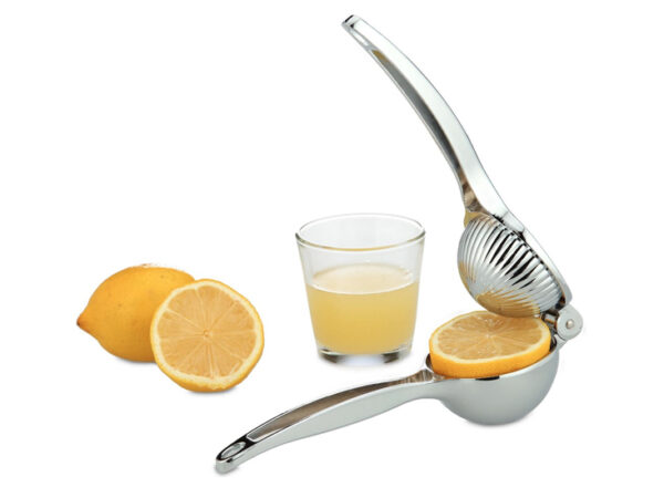 Relaxdays Handmatige Citruspers - Sinaasappelpers - Fruit Juicer - Zilver