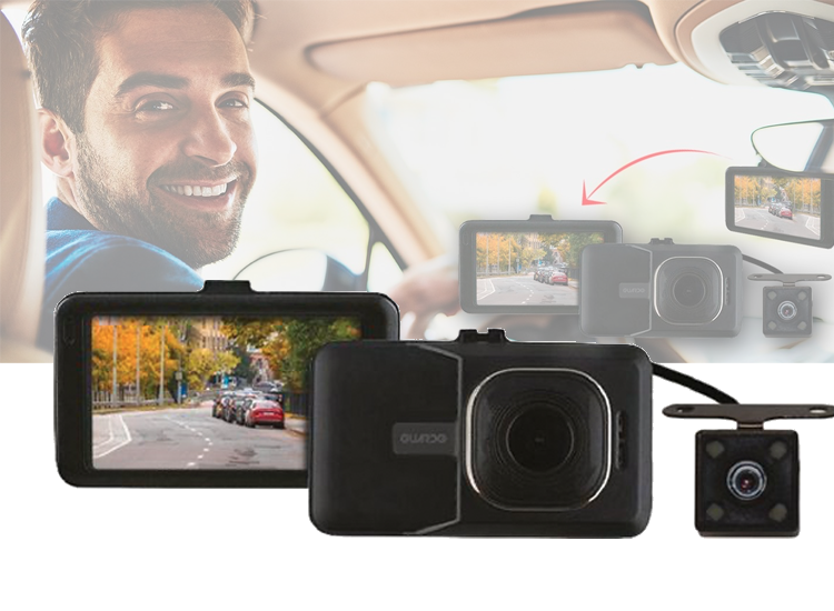 Guardo Full HD Dashcam - Voor-en achtercamera - 1080P