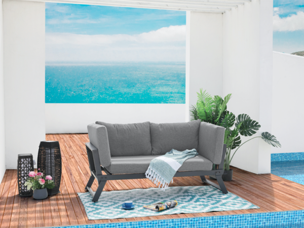 Intimo Garden Riva Ligbed - Antraciet/ Grijs