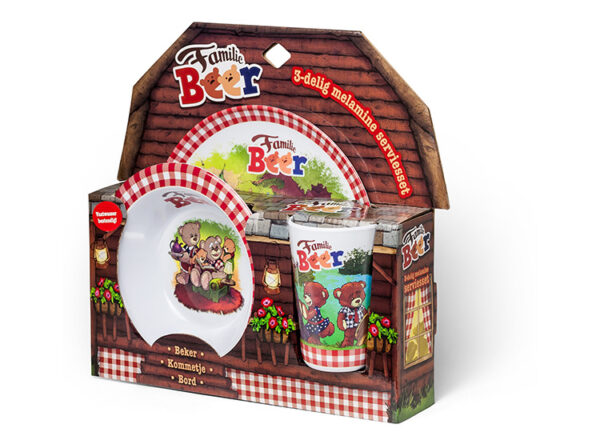 Familie Beer Kinderserviesset - 3-delig - Melamine