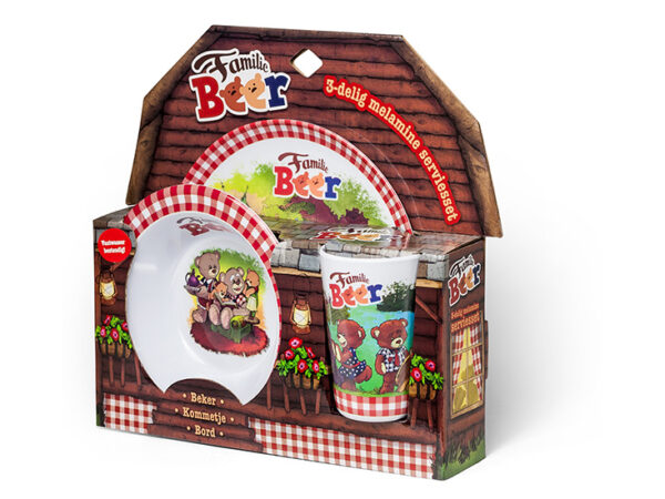 Familie Beer Kinderserviesset - 3-delig - Melamine