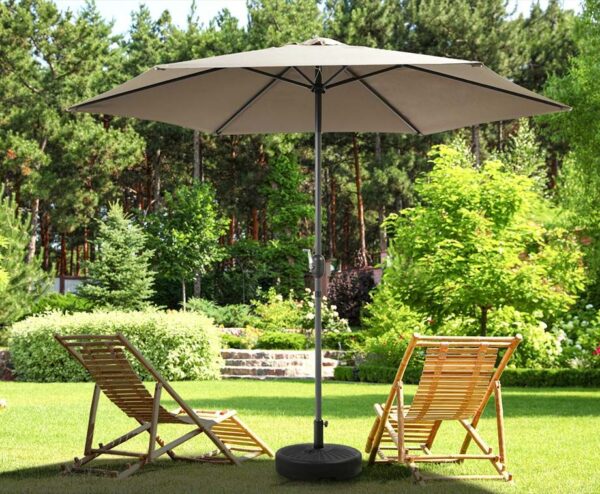 XL Parasol Taupe - Inclusief GRATIS Hoes! ...