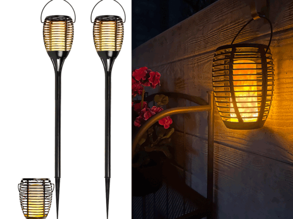 2-Pack XL Solar LED Torch - Extra Groot Model Met Zonne-Energie! ...