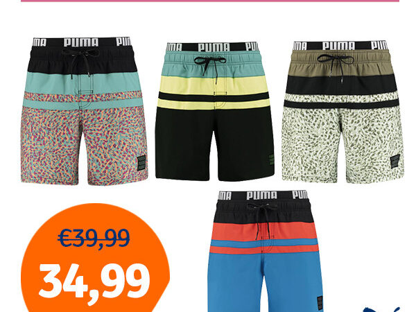 Dagaanbieding Puma Zwembroeken Heritage Stripe - Keuze uit 4 kleuren