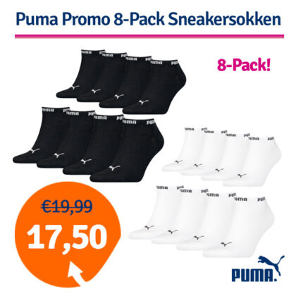 Dagaanbieding Puma Sneakersokken Heren Promo 8-pack
