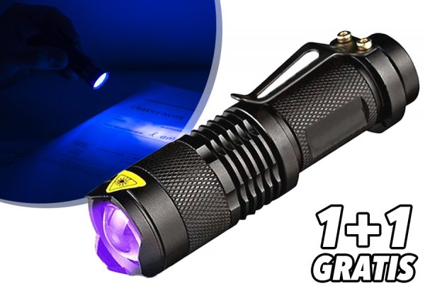 Blacklight lampje - nu 1+1 gratis!