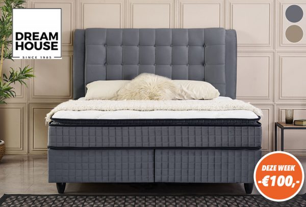 Boxspring met opbergruimte - nu in de sale