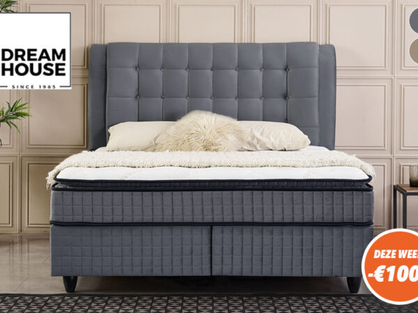 Boxspring met opbergruimte - nu in de sale
